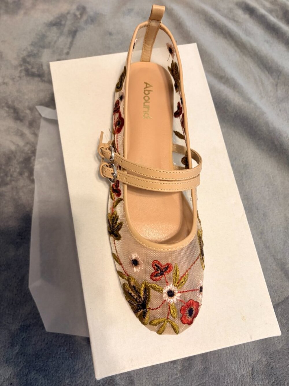 Abound Galantis Floral Mesh Mary Jane Flats 8.5 NIB - Picture 6 of 6